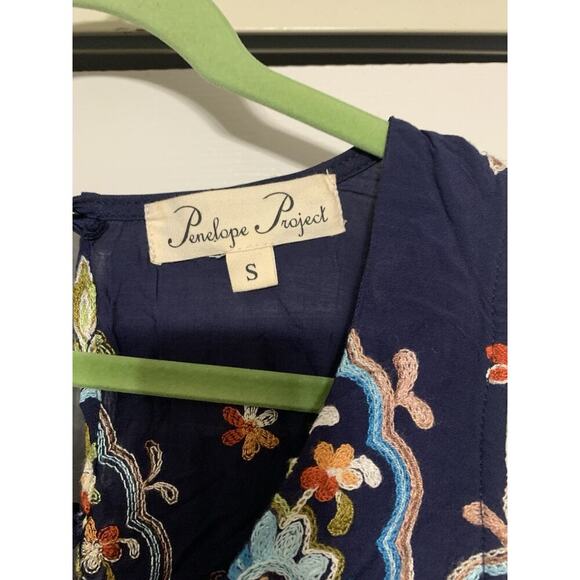 Penelope Project Embroidered Boho Hippie Peasant Babydoll Blouse Top Size S - Picture 4 of 8